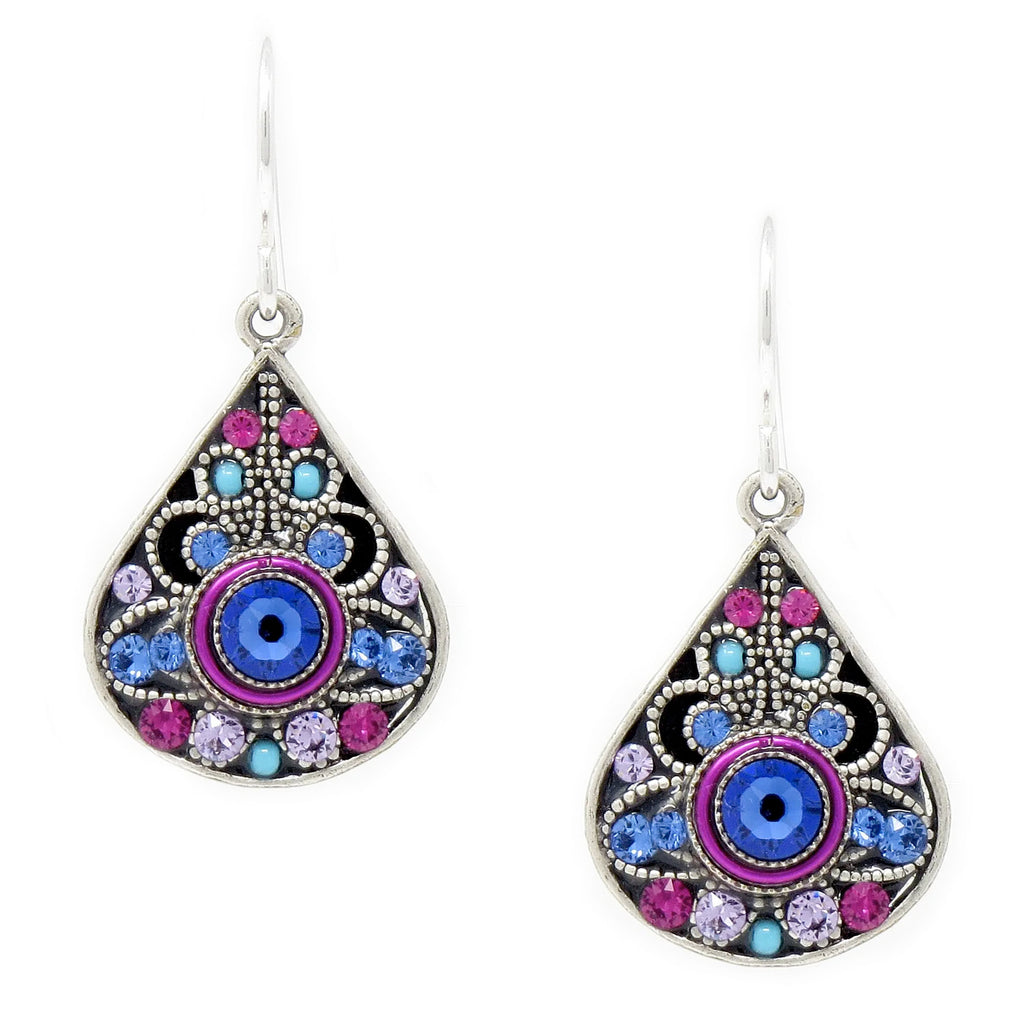 Sapphire Large Filigree Earrings by Firefly Jewelry