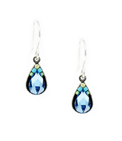 Aqua Petite Drop Earrings by Firefly Jewelry