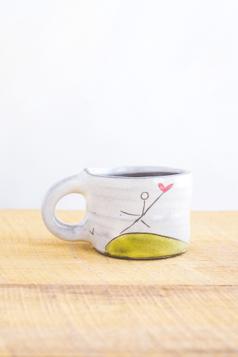Love the Earth Hand Painted Ceramic Mini Mug