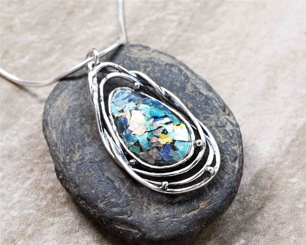 Wirework Roman Glass Necklace