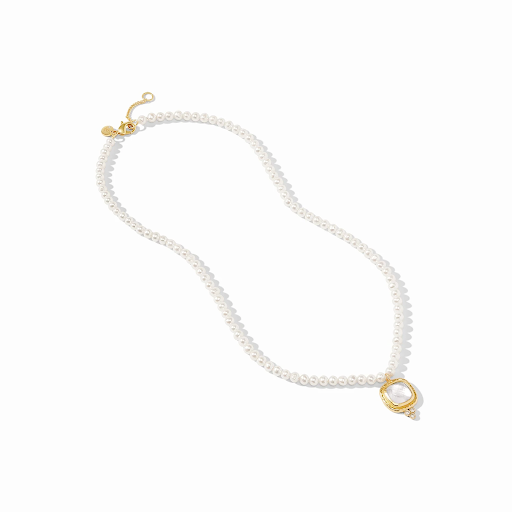 Tudor Delicate Necklace in Iridescent Clear Crystal by Julie Vos