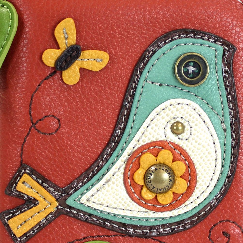 Bird Gen II Zip-Around Wallet in Brick Red
