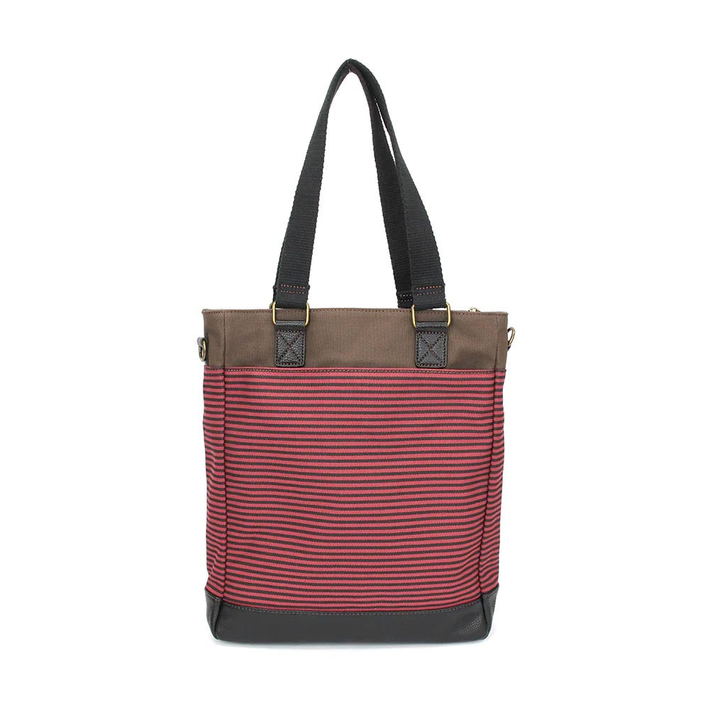 Cardinal Work Tote in Burgundy Stripe