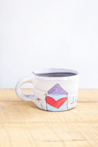 Home Sweet Home Hand Painted Ceramic Mini Mug