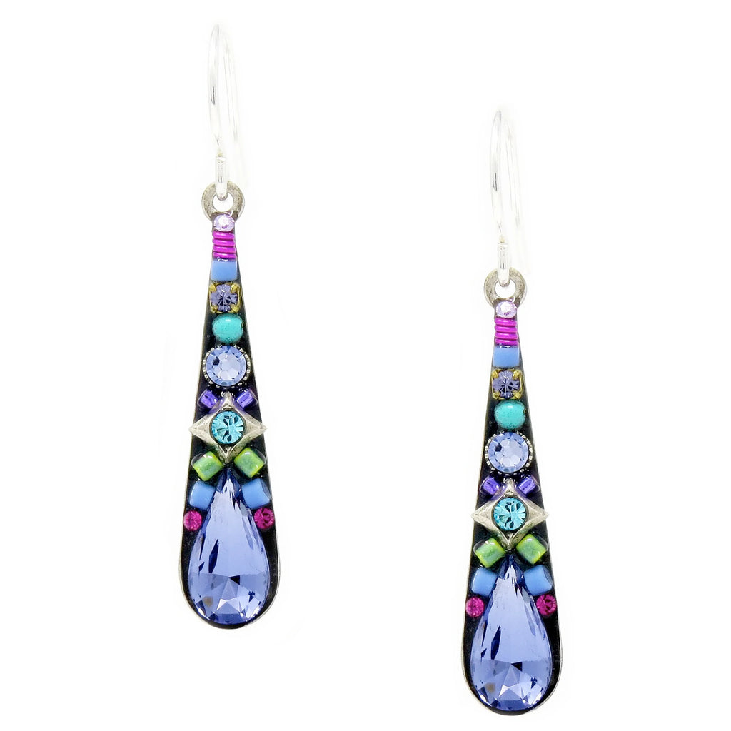 Tanzanite Camelia Medium Drop Earrings by Firefly Jewelry