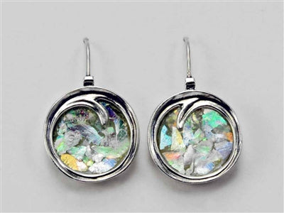 Wave Roman Glass Earrings