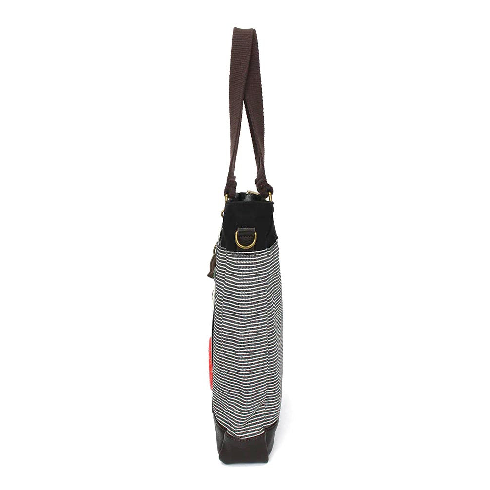 Fat Cat Work Tote in Black Stripe