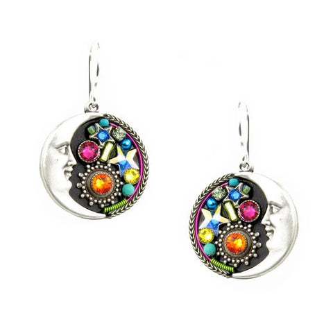 Multi Color Midnight Moon Earrings by Firefly Jewelry