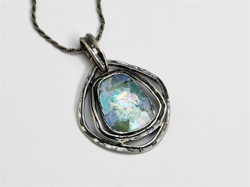 Geometric Roman Glass Necklace