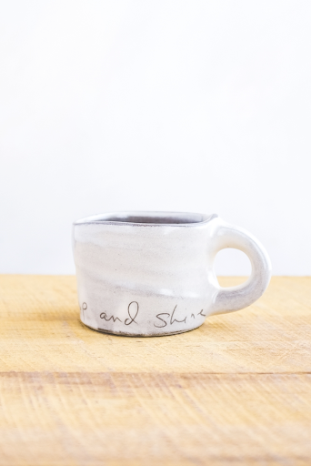 Show Up Hand Painted Ceramic Mini Mug