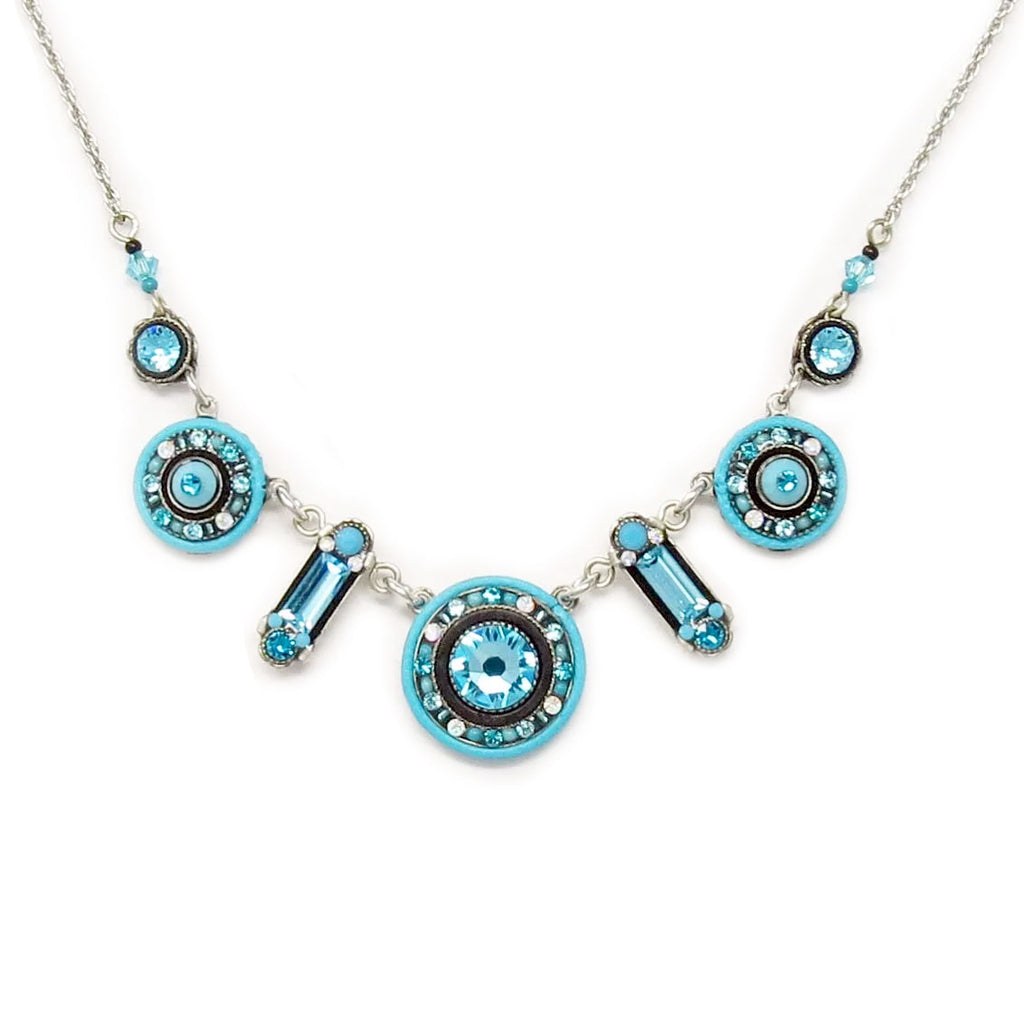 Turquoise La Dolce Vita Mix Necklace by Firefly Jewelry