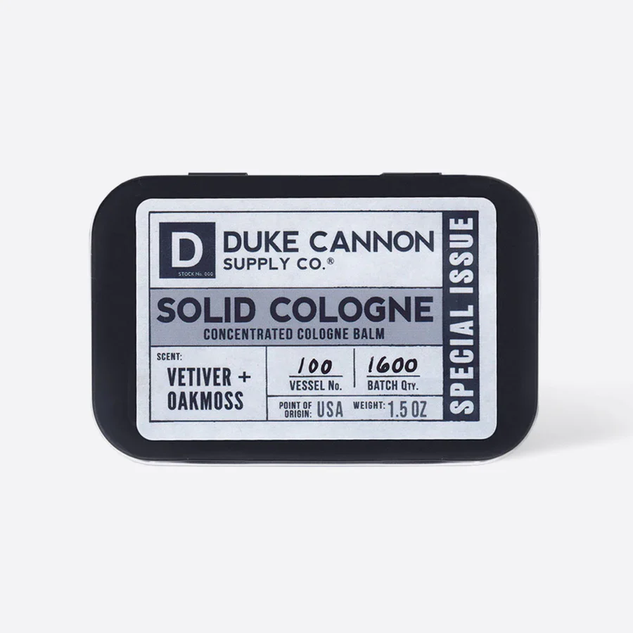 VETIVER &amp; OAKMOSS SOLID COLOGNE BY DUKE CANNON