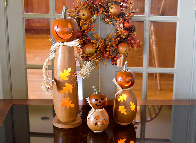 Alonzo Scarecrow Gourd - Available in Multiple Sizes