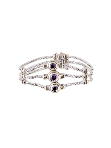 Beijos Collection - 3 Strand, 3 Stone Bracelet by John Medeiros