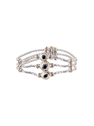 Beijos Collection - 3 Strand, 3 Stone Bracelet by John Medeiros