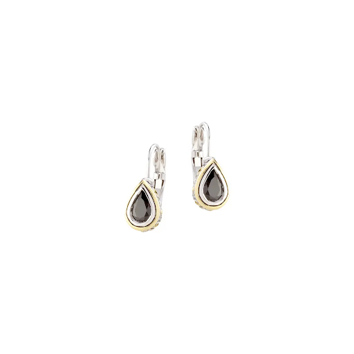 Beijos Collection - Pear Shape Bezel Set Earrings by John Medeiros