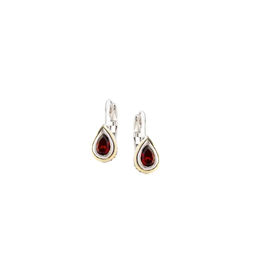 Beijos Collection - Pear Shape Bezel Set Earrings by John Medeiros