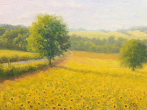 August Sunflowers by Simonne Roy