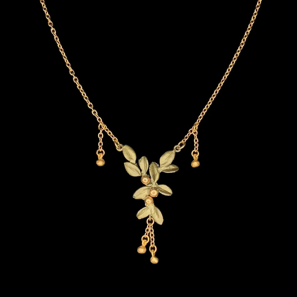 Golden Myrtle 16" Adjustable Pendant Necklace by Michael Michaud
