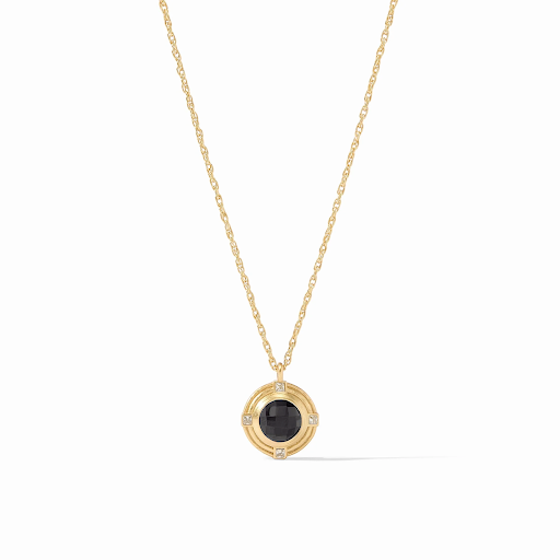 Astor Solitaire Necklace in Obsidian Black by Julie Vos
