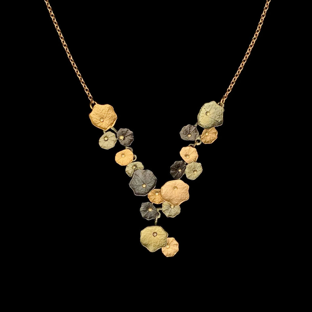 Nasturtium 16 Inch Adjustable Pendant Necklace by Michael Michaud