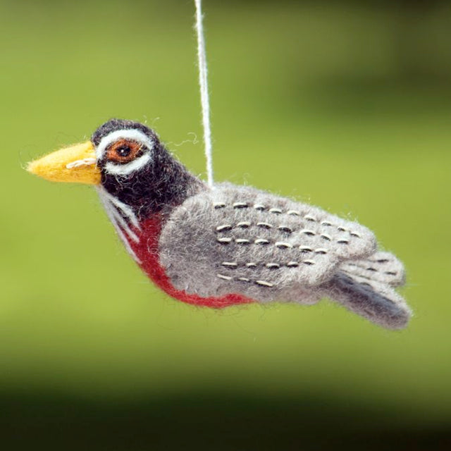 Red Robin Wool Ornament