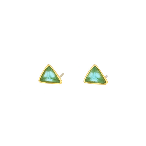 Teal Trinity Stud Post Earrings by Michael Michaud