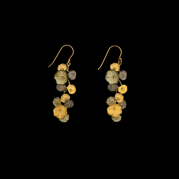 Nasturtium Dangle Wire Earrings by Michael Michaud