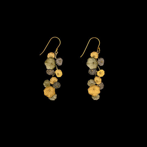 Nasturtium Dangle Wire Earrings by Michael Michaud