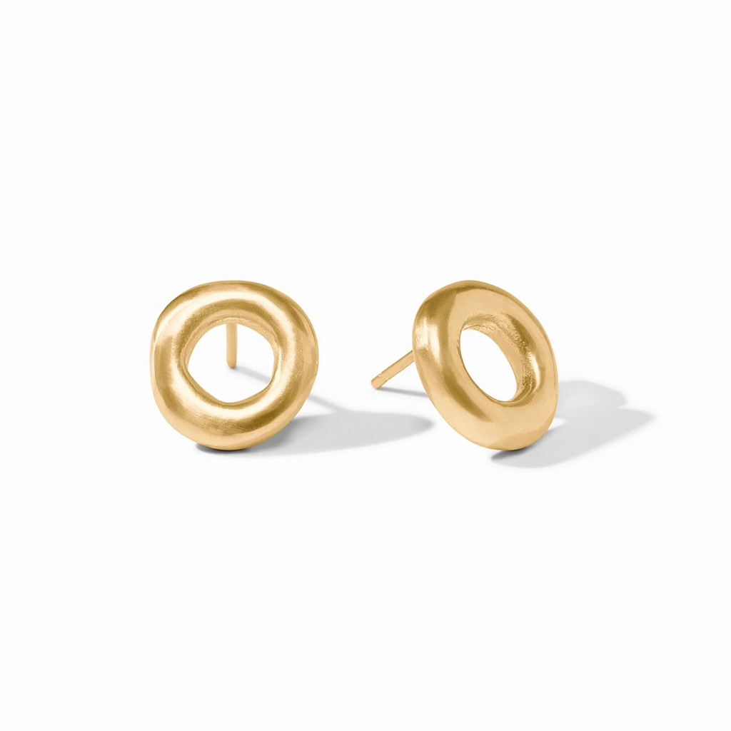 Wave Circle Gold Stud by Julie Vos