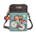 Bicycle Cellphone Crossbody in Teal