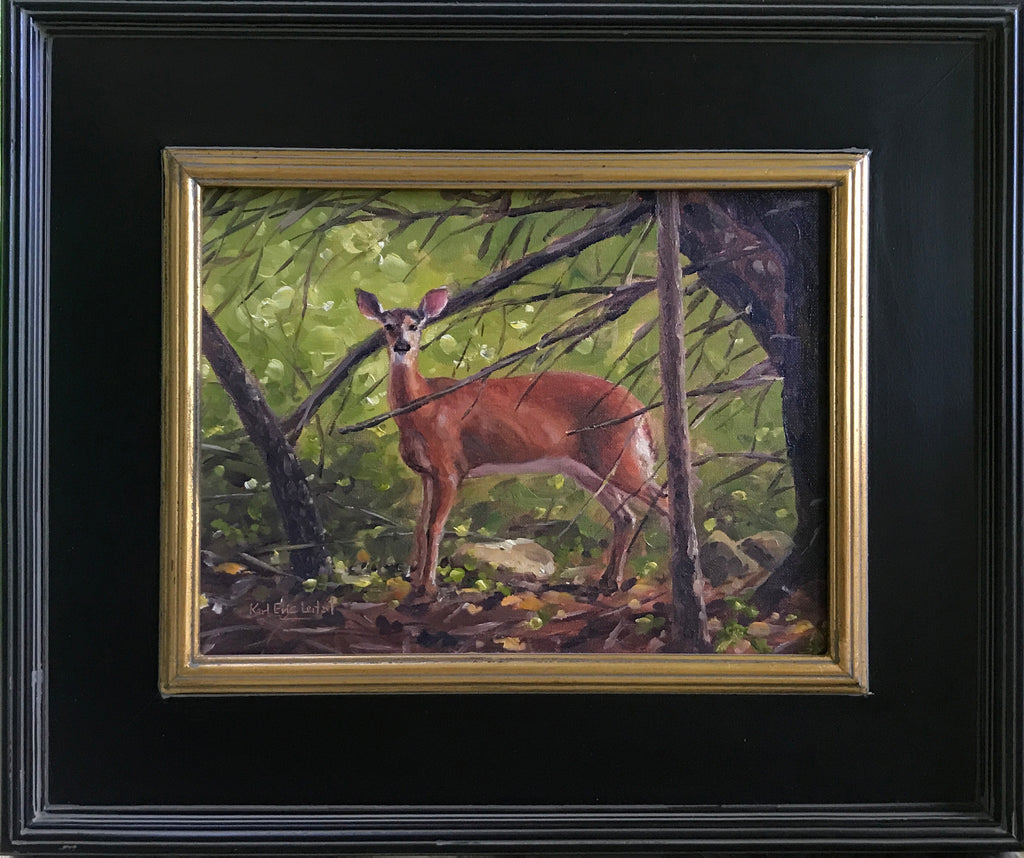 Alert Doe (Whitetail) Painting by Karl Leitzel