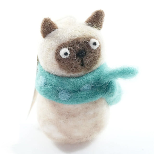Siamese Cat Woolie Ornament