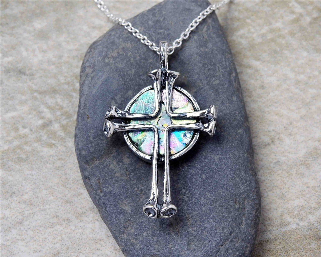 Cross Roman Glass Necklace