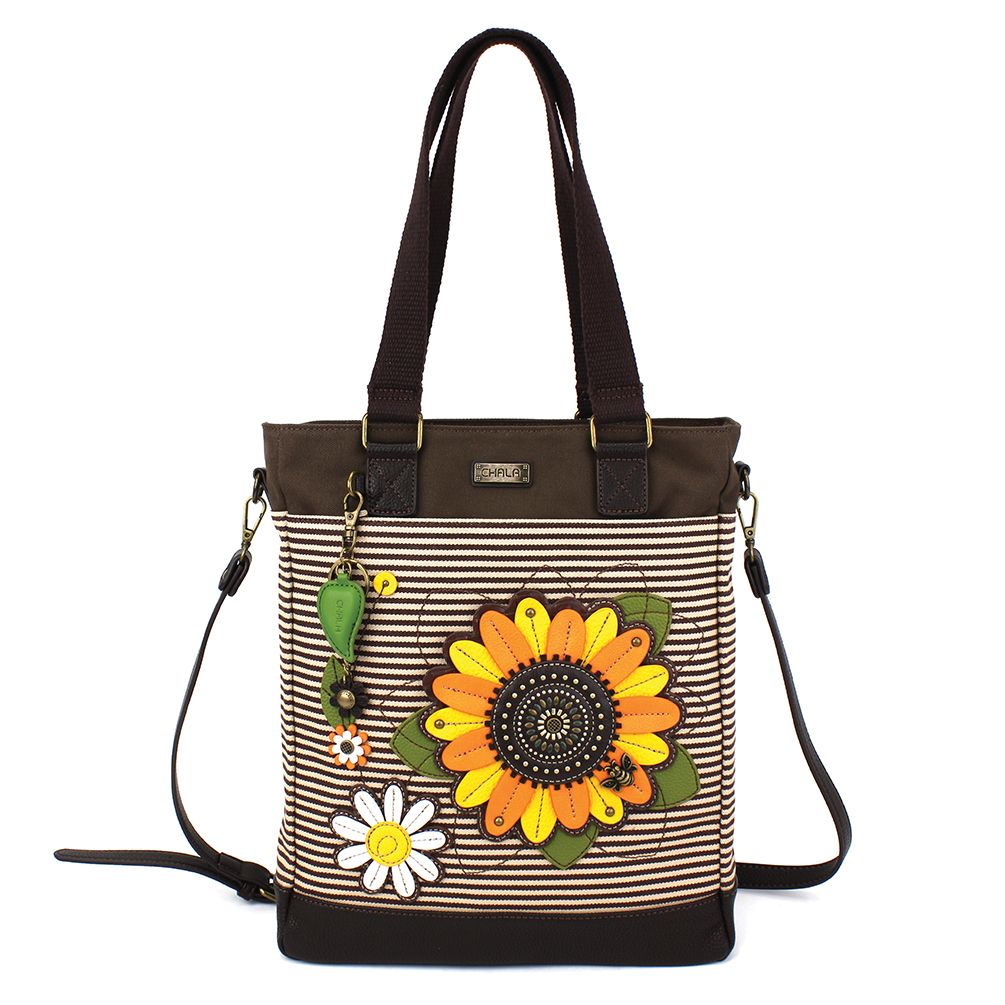 Sunflower Work Tote in Brown Stripe by Chala