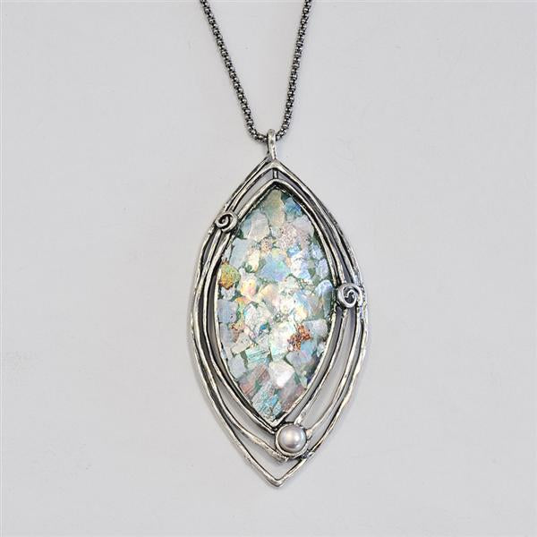 Marquis Roman Glass Necklace