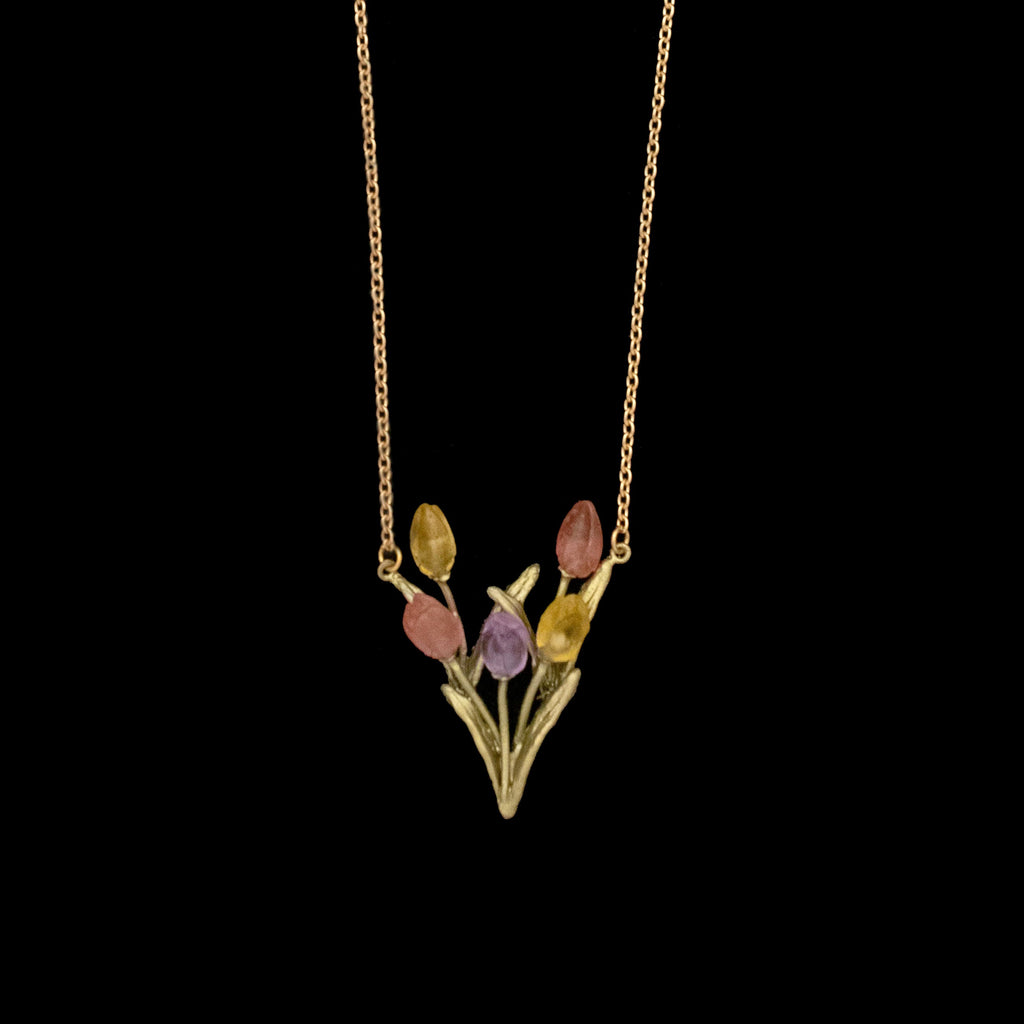 Tulip 16 inch Adjustable Pendant Necklace by Michael Michaud