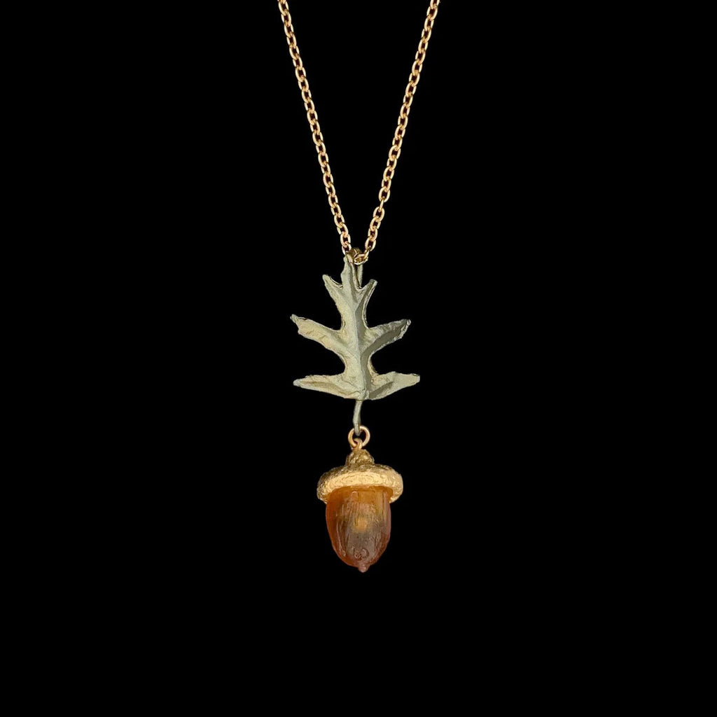 Pin Oak 16 Inch Adjustable Dainty Pendant Necklace by Michael Michaud