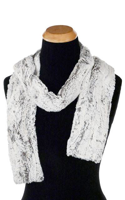 Khaki Luxury Faux Fur Skinny Scarf