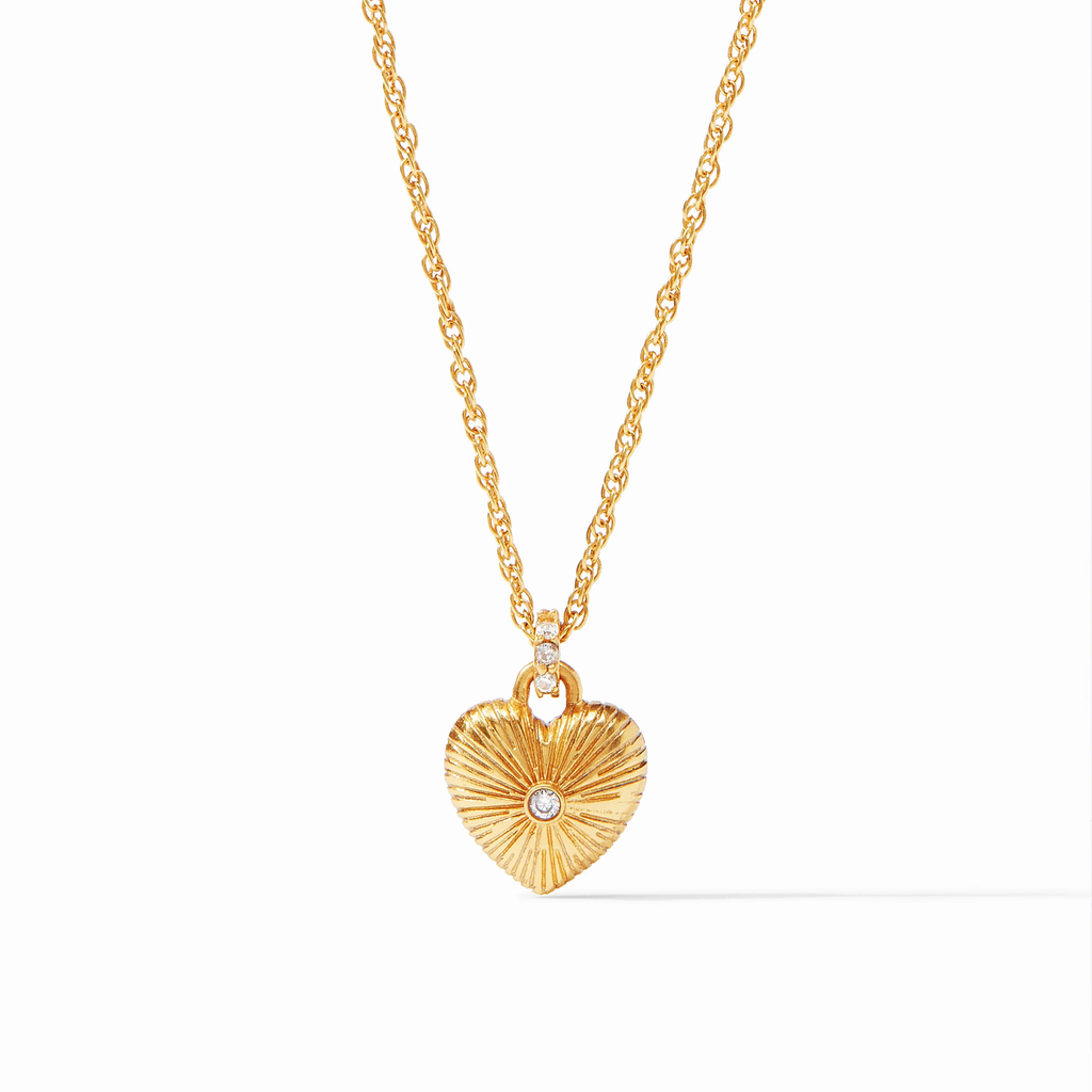 Esme Heart Solitaire Cubic Zirconia Necklace by Julie Vos