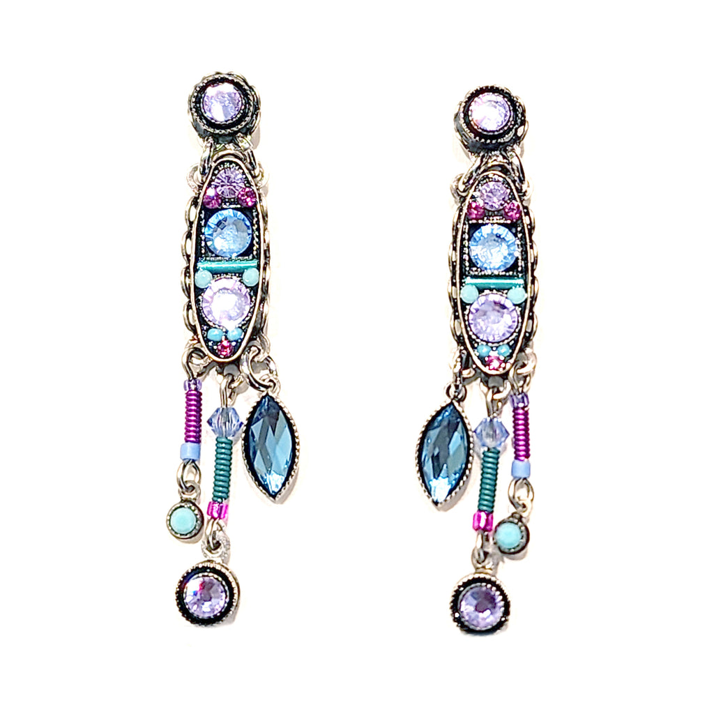 Lavender La Dolce Vita Slender Drop Post Earrings by Firefly Jewelry