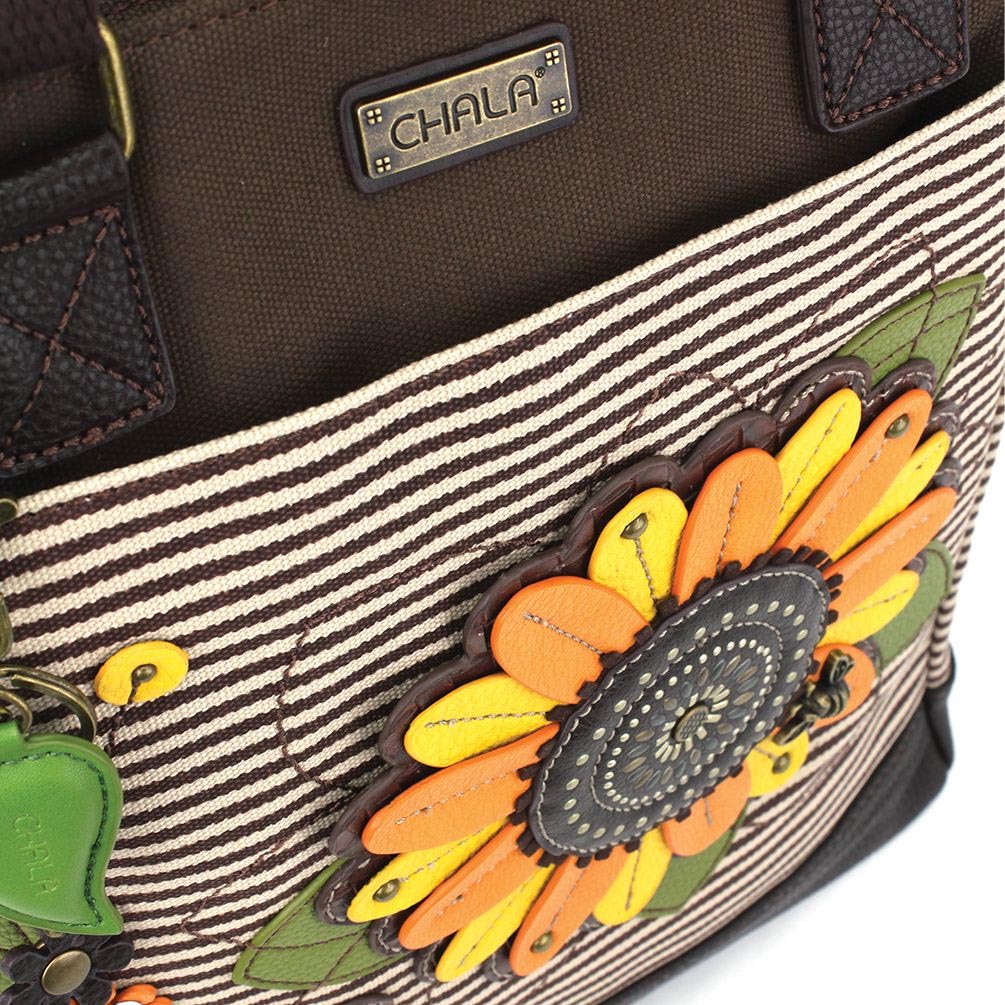 Sunflower Work Tote in Brown Stripe