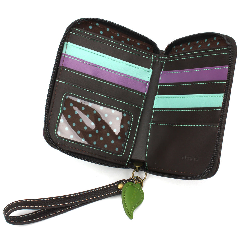 Hydrangea Zip-Around Wallet in Purple by Chala
