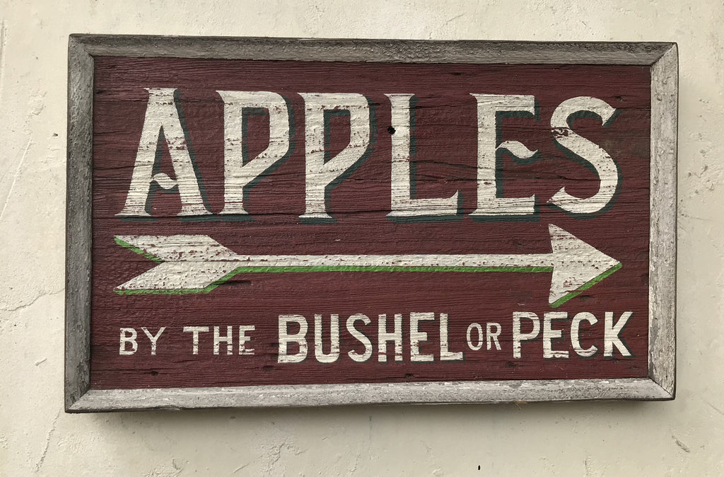 Apples by the Bushel or Peck (Painted Arrow) Americana Art
