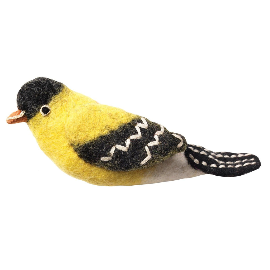 Bella Bird in Yellow Wool Ornament