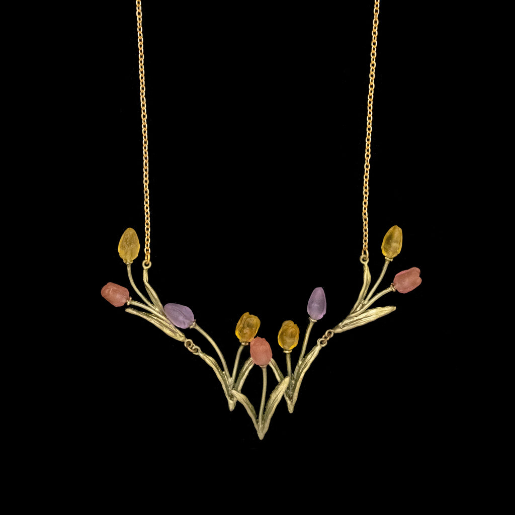 Tulip 16 Inch Adjustable Statement Necklace by Michael Michaud