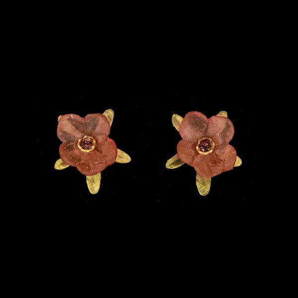 French Bouquet in Pink Post Earrings by Michael Michaud