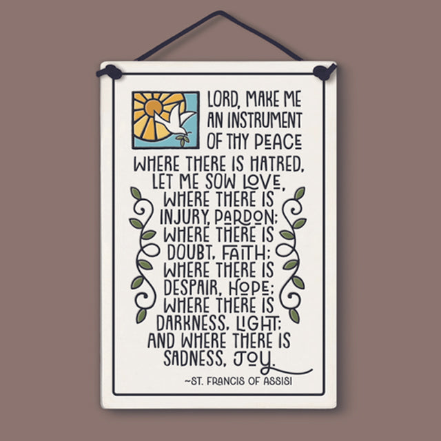 St. Francis of Assisi Large Rectangle Ceramic Tile