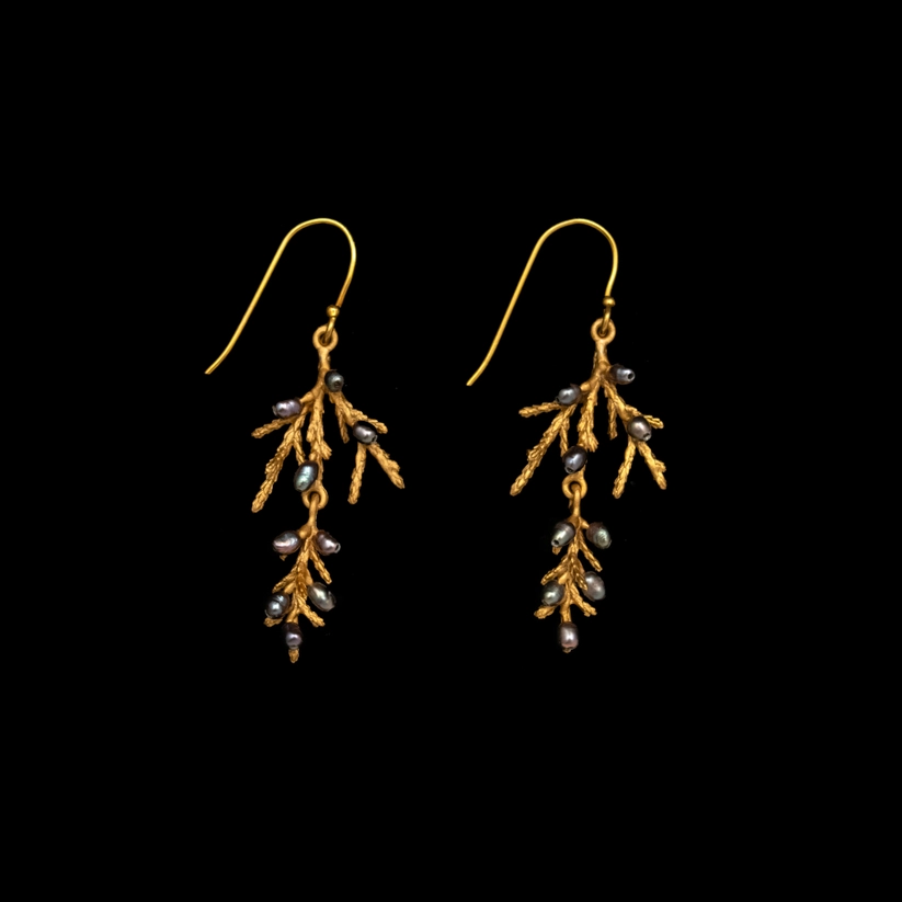 Juniper Dainty Wire Drop Earrings by Michael Michaud