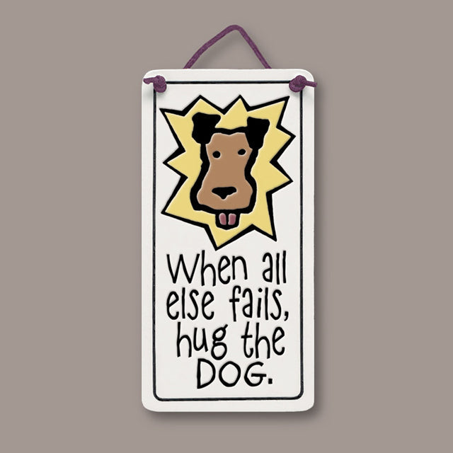 Hug the Dog Wall Art Chamer Ceramic Tile